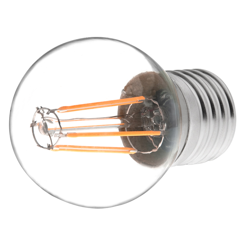 G16 E26/E27 4W LED Vintage Antique Filament Light Bulb, 40W Equivalent, 4-Pack, AC100-130V or 220-240V
